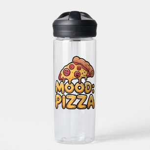 Stimmung: Pizza - Fun Cartoon Slice mit Happy Topp Trinkflasche