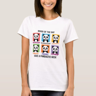 Stimmungs-des-Tages Süße Panda-Illustration | Kawa T-Shirt