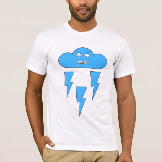 Stimmungs-Wolken-T - Shirt (verärgert/Blitz)