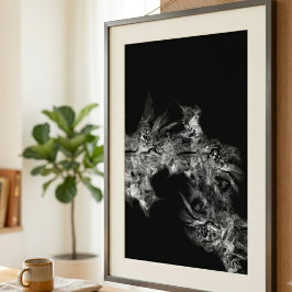 Stimmungsvolle ätherische Rauch-Abstraktkunst Poster