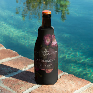 Stimmungsvolle Florale Hochzeit Personalisiert Dun Flaschenkühler