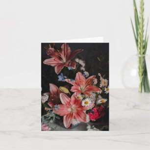 Stimmungsvolle malerische Blumenkunst-Foto Karte