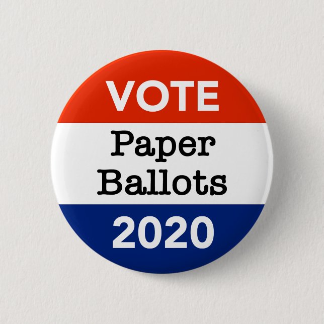 Stimmzettel für die Präsidentschaftswahlen 2020 Button (Vorderseite)