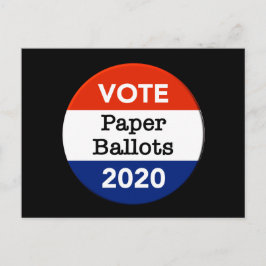 Stimmzettel für die Präsidentschaftswahlen 2020 Postkarte