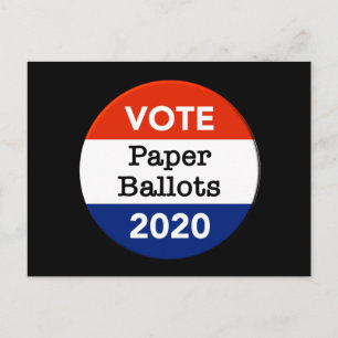 Stimmzettel für die Präsidentschaftswahlen 2020 Postkarte