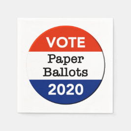 Stimmzettel für die Präsidentschaftswahlen 2020 Serviette