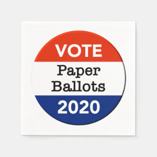 Stimmzettel für die Präsidentschaftswahlen 2020 Serviette