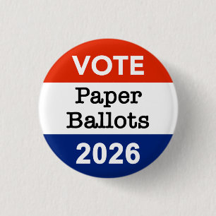 Stimmzettel Wahlzettel 2026 Halbzeitwahl Papierbec Button