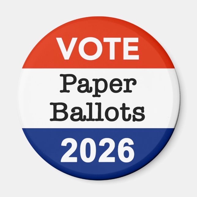 Stimmzettel Wahlzettel 2026 Midterm-Wahl Papierbec Magnet (Vorne)