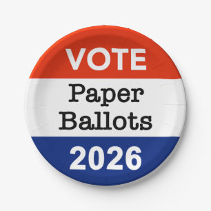 Stimmzettel Wahlzettel 2026 Midterm-Wahl Papierbec Pappteller