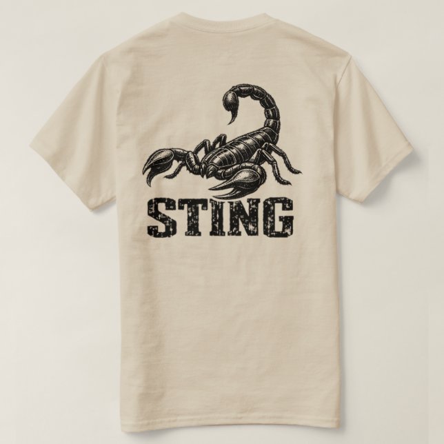 “Sting” Scorpion Graphic T-Shirt  (Design Rückseite)