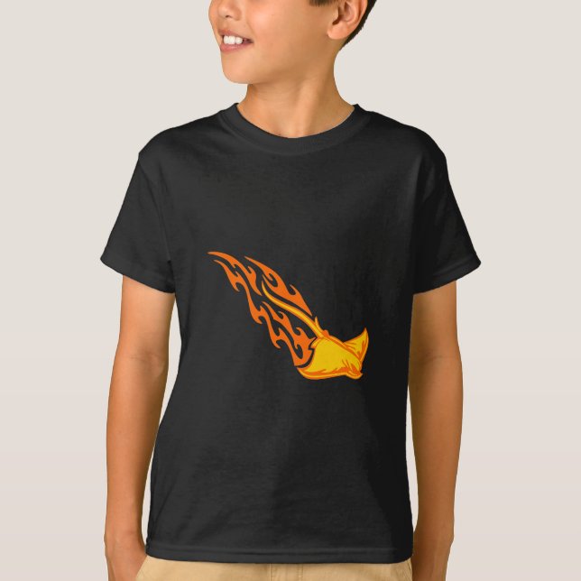 Sting-Strahln-Flammen T-Shirt (Vorderseite)