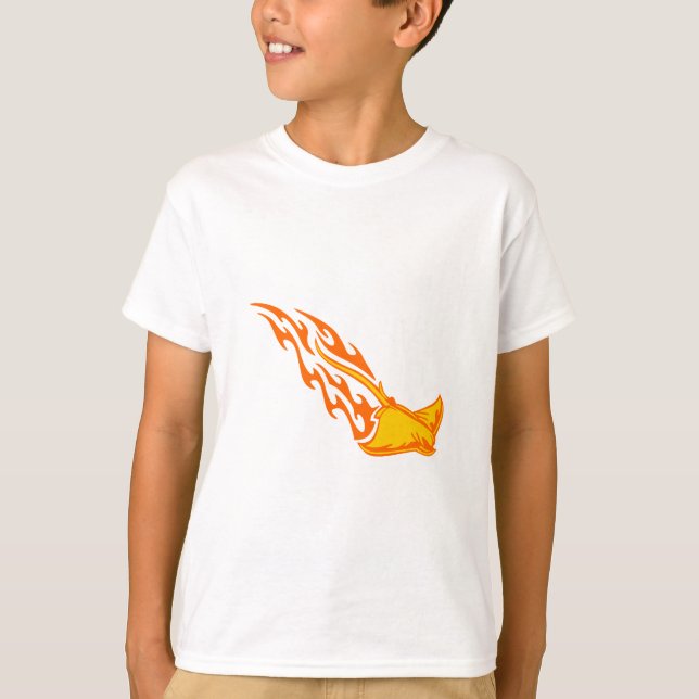 Sting-Strahln-Flammen T-Shirt (Vorderseite)
