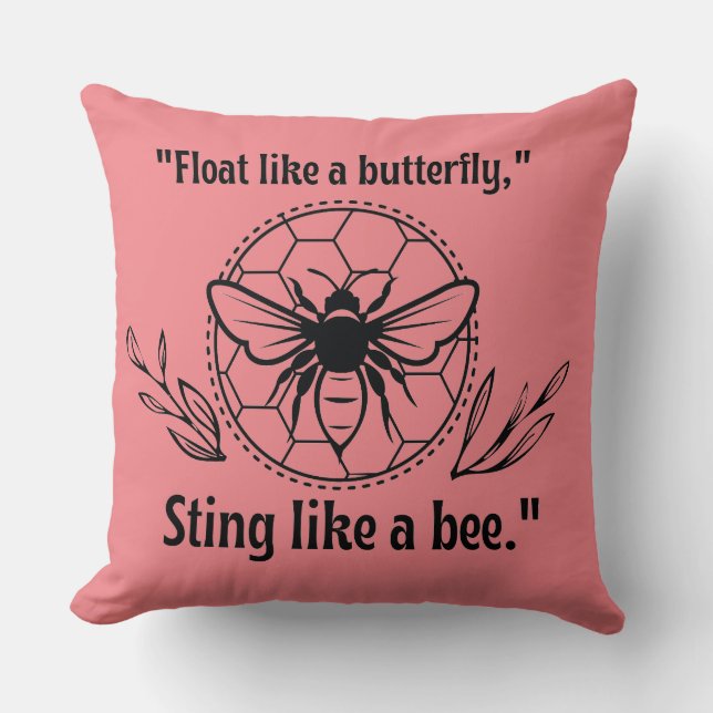 Sting wie eine Biene Kissen (Vorderseite)