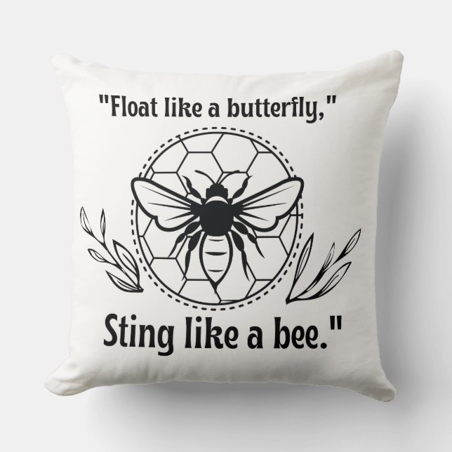 Sting wie eine Biene Kissen (Vorderseite)
