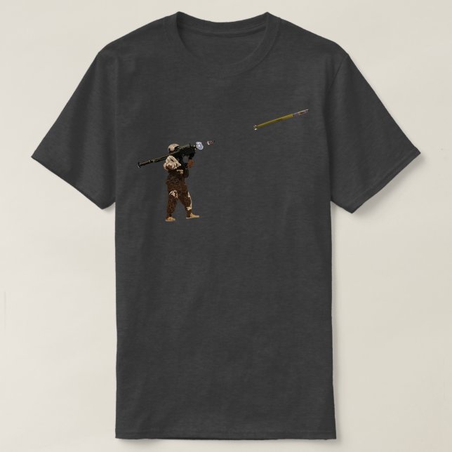 Stinger Gunner Firing Missile T-Shirt (Design vorne)