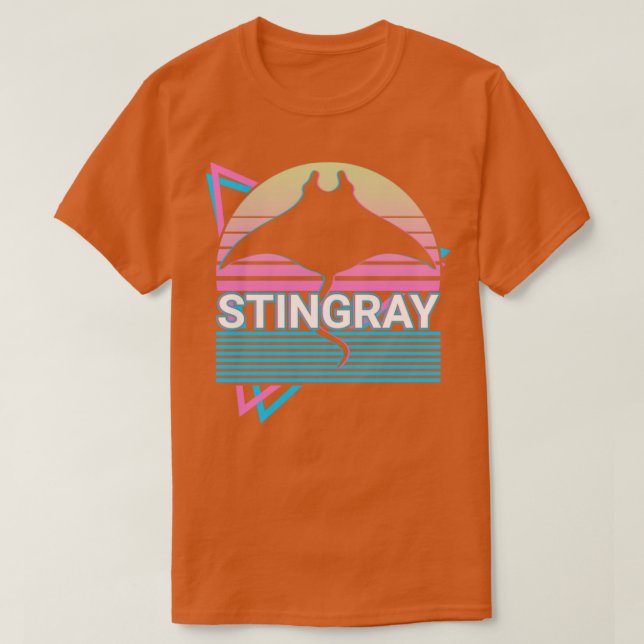 Stingray Manta Ray Retro-Geschenk T-Shirt (Design vorne)