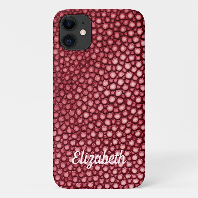 Stingray Red Personalisiert Case-Mate iPhone Hülle (Rückseite)
