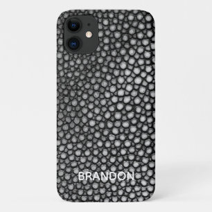 Stingray Skin Black Print Name Personalisiert Case-Mate iPhone Hülle