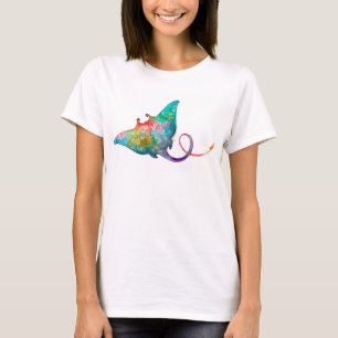 Stingray-T - Shirt der Frauen der Watercolor