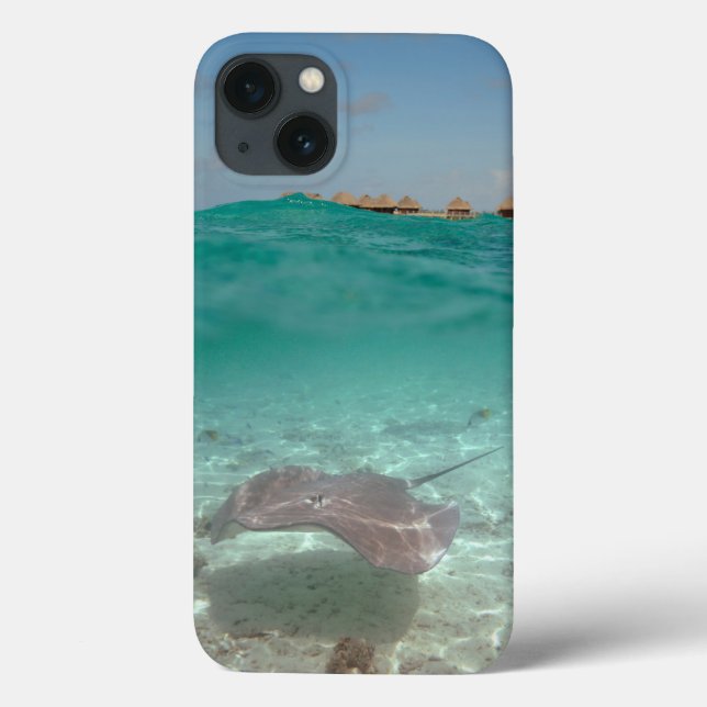 Stingray underwater in Bora Bora iPad case (Rückseite)
