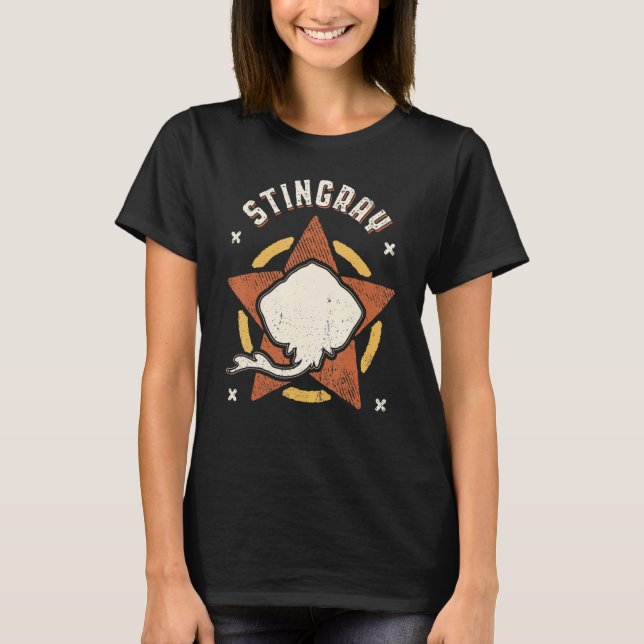 Stingray Vintage Retro Classic Animal T-Shirt (Vorderseite)