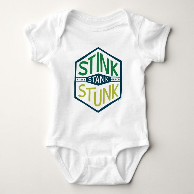 Stink Stank Stunk Abzeichen Baby Strampler (Vorderseite)