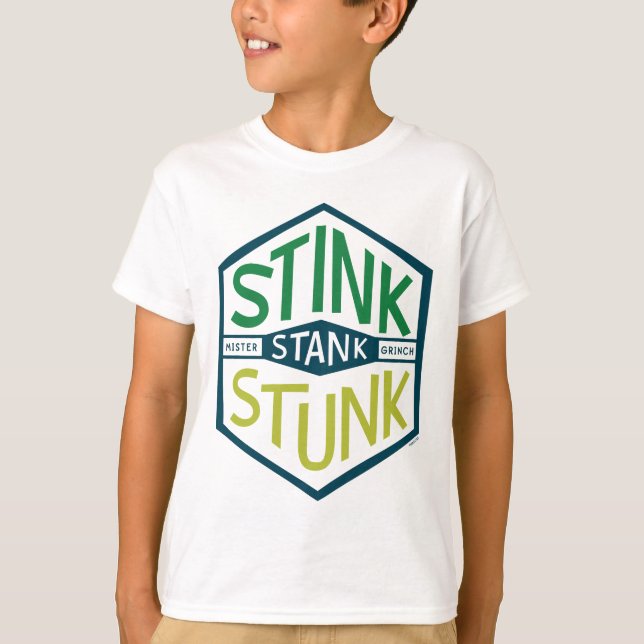 Stink Stank Stunk Abzeichen T-Shirt (Vorderseite)