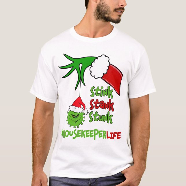 Stink Stank Stunk Funny Weihnachten T-Shirt (Vorderseite)