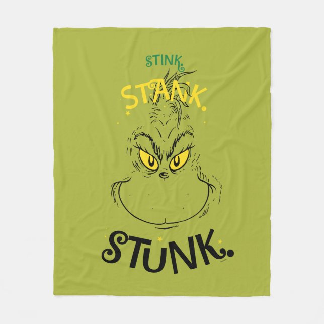 Stink Stank Stunk Mister Grinch Fleecedecke (Vorderseite)