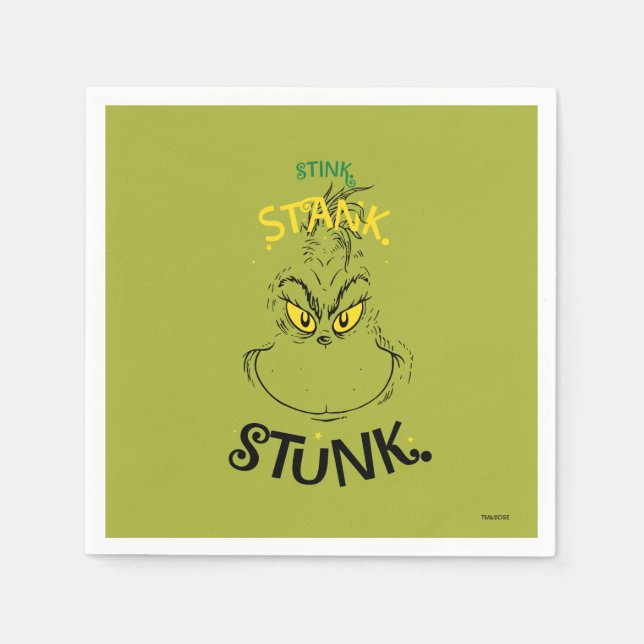 Stink Stank Stunk Mister Grinch Serviette (Vorderseite)