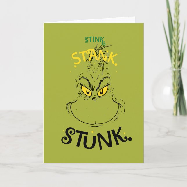Stink Stank Stunk Mister Grinch Zitat Karte (Vorderseite)