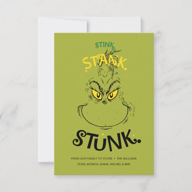 Stink Stank Stunk Mister Grinch Zitat Karte (Vorderseite)