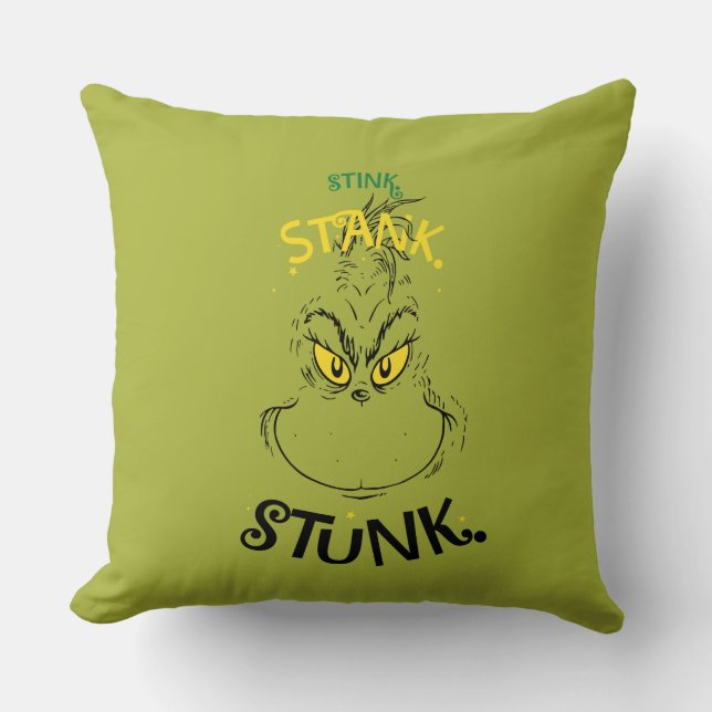 Stink Stank Stunk Mister Grinch Zitat Kissen (Vorderseite)