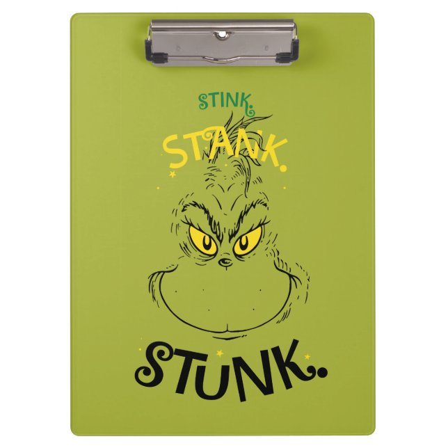 Stink Stank Stunk Mister Grinch Zitat Klemmbrett (Vorderseite)