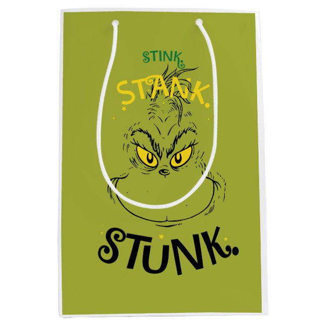 Stink Stank Stunk Mister Grinch Zitat Mittlere Geschenktüte (Vorderseite)