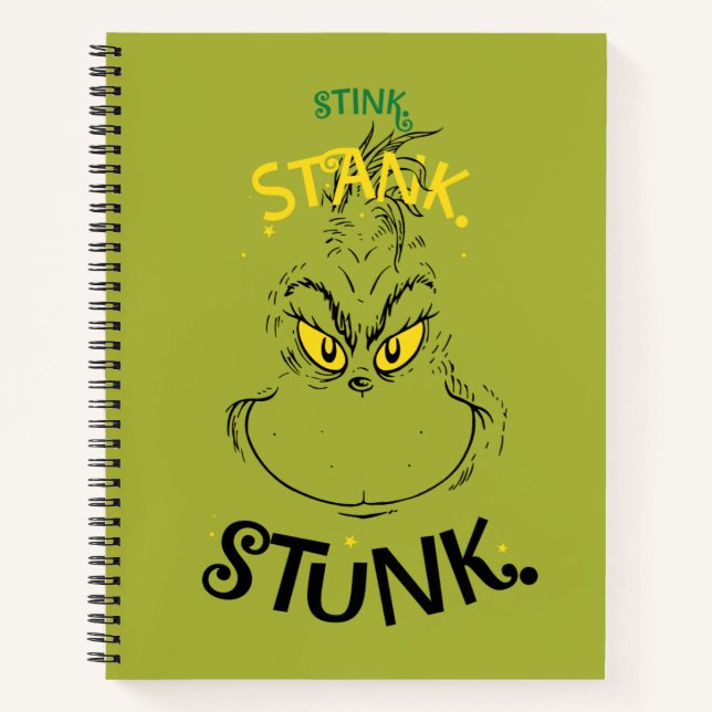 Stink Stank Stunk Mister Grinch Zitat Notizbuch (Vorderseite)