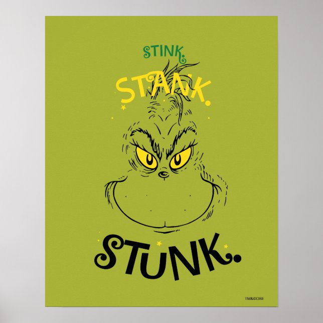 Stink Stank Stunk Mister Grinch Zitat Poster (Vorne)