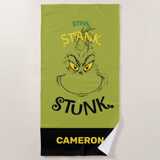 Stink Stank Stunk Mister Grinch Zitat Strandtuch (Vorderseite)