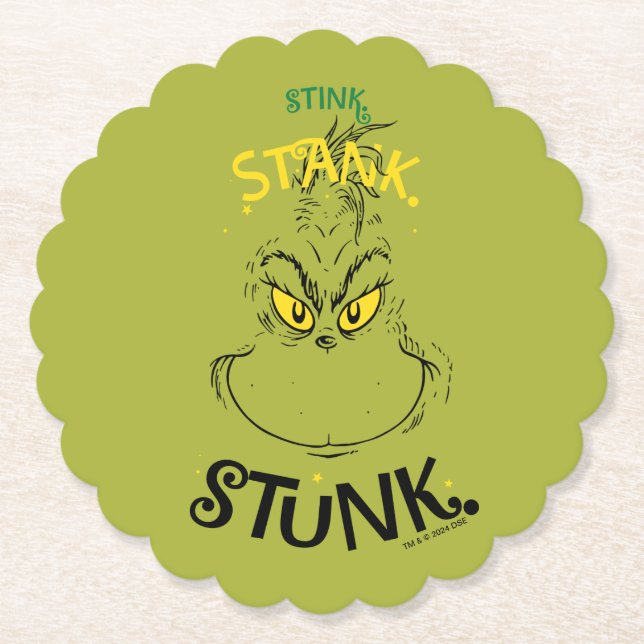 Stink Stank Stunk Mister Grinch Zitat Untersetzer (Vorderseite)