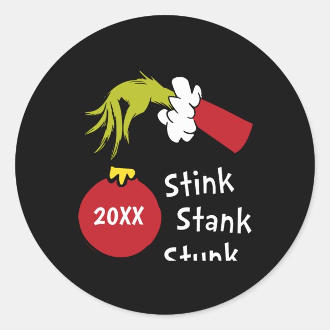Stink Stank Stunk T Shirt  Runder Aufkleber (Vorderseite)
