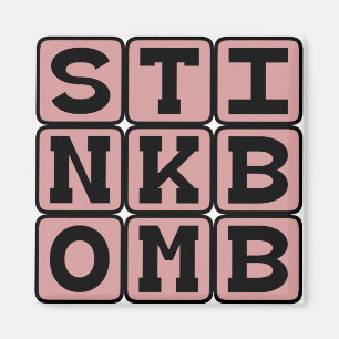 Stinkbombe, schmelziger Prank Magnet
