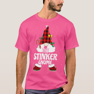 Stinker Gnome Buffalo Kariert Matching Family Chri T-Shirt