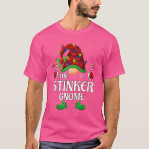 Stinker Gnome Buffalo Red Kariert Matching Family T-Shirt