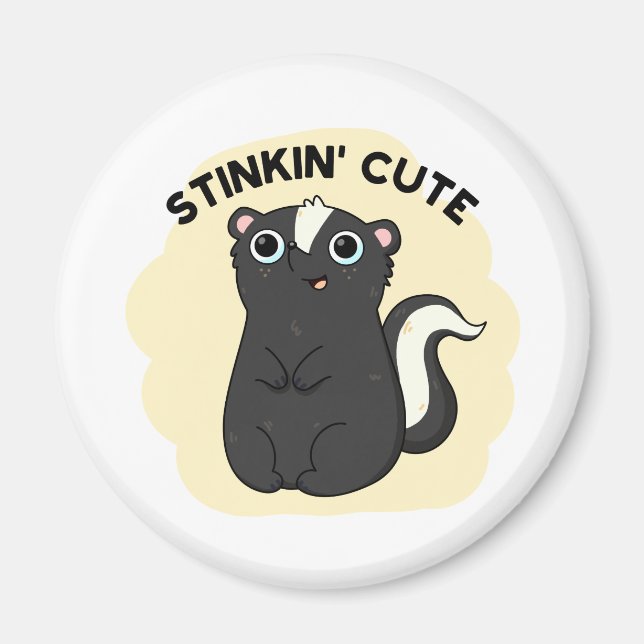 Stinkin Funny Adorable Skunk Pun Magnet (Vorne)