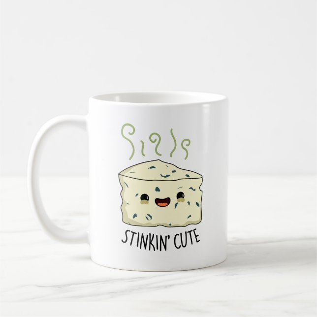 Stinkin Niedlich Funny Cheese Pub Kaffeetasse (Links)