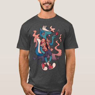Stinktier isst süße Lollipop-Schuh-Bonbons 1378 T-Shirt
