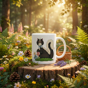 Stinktier mit Blumen Kaffeetasse
