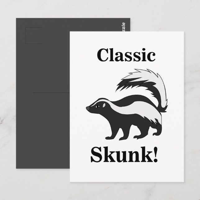Stinktier Tier Lustig Postkarte (Vorne/Hinten)