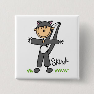 Stinktier-Verkleidungs-T-Shirts und Geschenke Button
